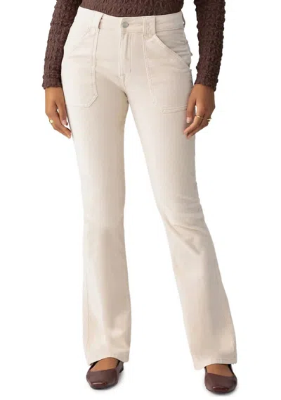 Sanctuary Corduroy Hayden Bootcut Pants In Mother Of Pearl In Neutral
