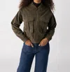 Sanctuary Corduroy Surplus Bomber Jacket In Burnt Olive In Multi