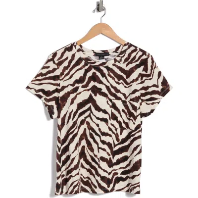 Sanctuary Cotton Blend Pocket T-shirt In Brown
