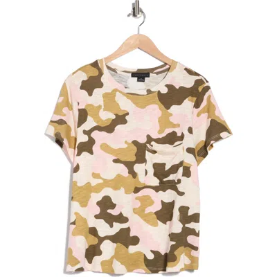 Sanctuary Cotton Blend Pocket T-shirt In Camo Couture Green