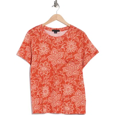 Sanctuary Cotton Blend Pocket T-shirt In Orange