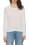 Sanctuary Textured Raglan Crew Sweater In Bleached White