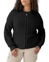 Sanctuary Cotton Open Knit Sweater In Black