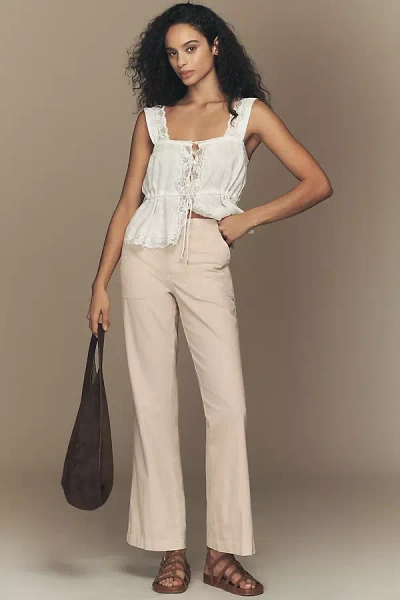 Sanctuary Cotton Reissue Peace Pants In Nude