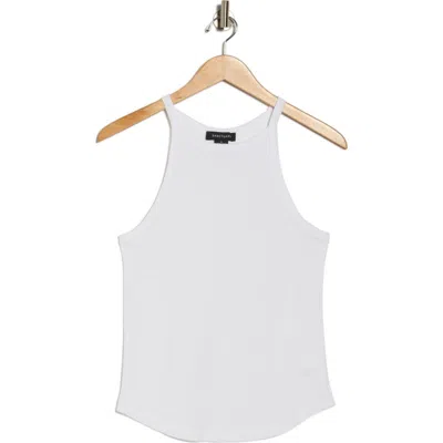Sanctuary Cotton Rib Racer Tank In White