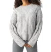 Sanctuary Cable Crewneck Sweater In Grey
