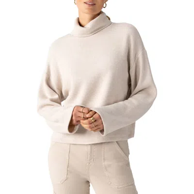 Sanctuary Cozy Metallic Turtleneck Sweater In Coconut Sm