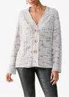 SANCTUARY COZY MORNINGS CARDIGAN IN LIGHT MINERAL