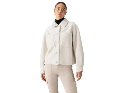 Sanctuary Cozy Sherpa Shacket Women's Coat Chalk: Xs (us 2) In White