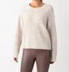 Sanctuary Cozy Stripe V-back Sweater In White