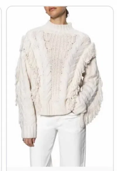Sanctuary Crafted Fringe Sweater In Ivory In White