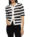 Sanctuary Open Stitch Cardigan In Chalk Black