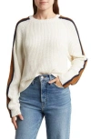 Sanctuary Crewneck Sporty Sweater In White