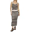 Sanctuary Stripe Crochet Maxi Sweater Skirt In Black