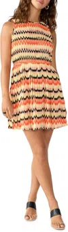 Sanctuary Summer Crochet Mini Dress In Citrus Stripe