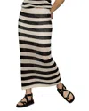 Sanctuary Stripe Crochet Maxi Sweater Skirt