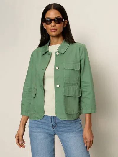 Sanctuary Crop Chore Jacket In Green Juice