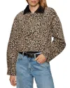 Sanctuary Leopard Print Crop Barn Jacket In Brown
