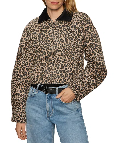 Sanctuary Leopard Print Crop Barn Jacket