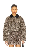 Sanctuary Cropped Barn Jacket In Animal Print