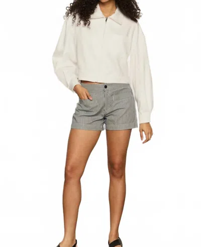 SANCTUARY CROPPED PAPER BOY LONG SLEEVE JACKET IN BLEACHED WHITE