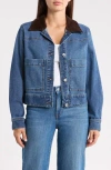 Sanctuary Cropped Utility Jacket In Blue
