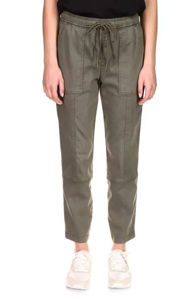 Sanctuary Cross Country Pull On Straight Leg Pants In Hiker Green In Grey