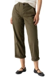 Sanctuary Cruiser Stretch Cotton Barrel Chinos In Burnt Olive