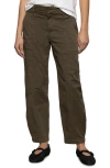 Sanctuary Cruiser Stretch Cotton Barrel Chinos In Dark Spruc