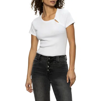 Sanctuary Cutout T-shirt In White