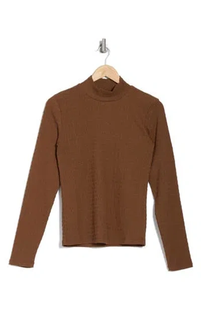 Sanctuary Day Dream Mock Neck Long Sleeve Top In Clove