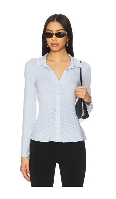 Sanctuary Daydreamer Knit Shirt In Baby Blue