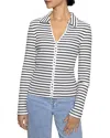 Sanctuary Daydreamer Knit Shirt In Chalk Black