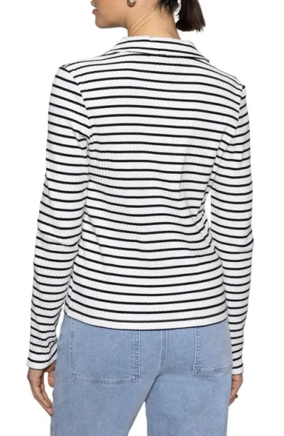 SANCTUARY SANCTUARY DAYDREAMER STRIPE RIB BUTTON-UP TOP