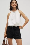 Sanctuary Daylight Linen Blend Shorts In Black