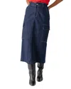 Sanctuary Essential Denim Cargo Midi Skirt In Magnetic