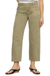 Sanctuary District High Waist Barrel Leg Ankle Jeans In Green