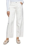 Sanctuary District High Rise Column Ankle Jeans In Bleached White In Blcw