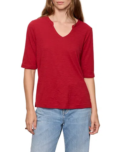 Sanctuary Dolce Notch Neck Top In Red