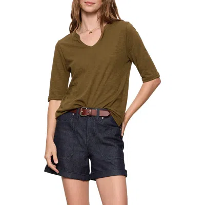 Sanctuary Dolce Notch Neck Top In Green