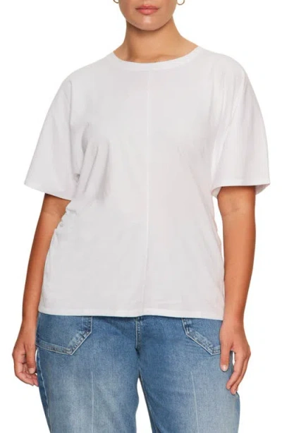 Sanctuary Dolman Sleeve Shirred Organic Cotton T-shirt In White