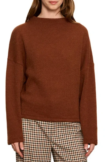 Sanctuary Dolman Sleeve Sweater In Burnt Cocoa Brown