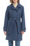 Sanctuary Double Breasted Trench Coat In Dusty Denim