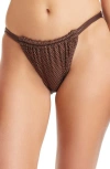 Sanctuary Double Tunnel Metallic Hipster Bikini Bottoms In Brown