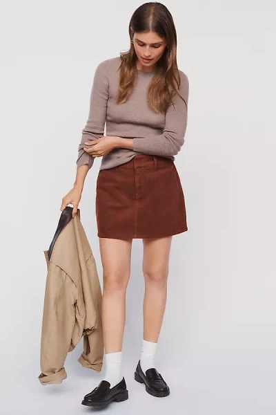 Sanctuary Downtown 100% Cotton Corduroy Mini Skirt In Brown