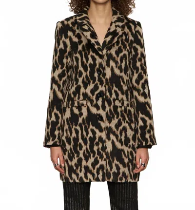 Sanctuary Downtown Collar Jacket In Leopard Mirage In Multi