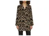 Sanctuary Downtown Button Front Jacket In Leopard Mirage In Black