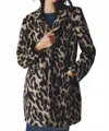 Sanctuary Downtown Button Front Jacket In Leopard Mirage In Brown