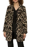 Sanctuary Downtown Button Front Jacket In Leopard Mirage In Brown