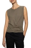 Sanctuary Draped Tank Top In Brown